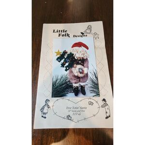 Tree Totin' Santa 18" Santa & Tree Sewing Craft Pattern Uncut Vintage 117-G
